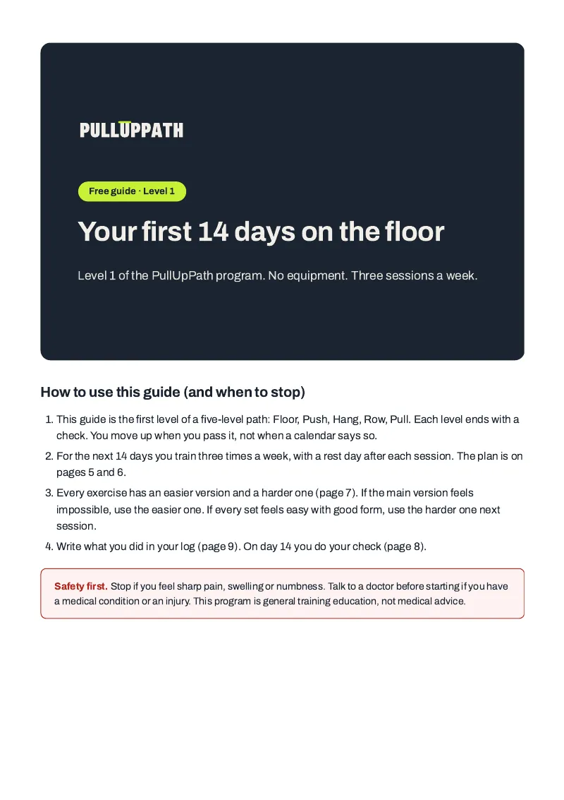 Cover of the free guide Your first 14 days on the floor